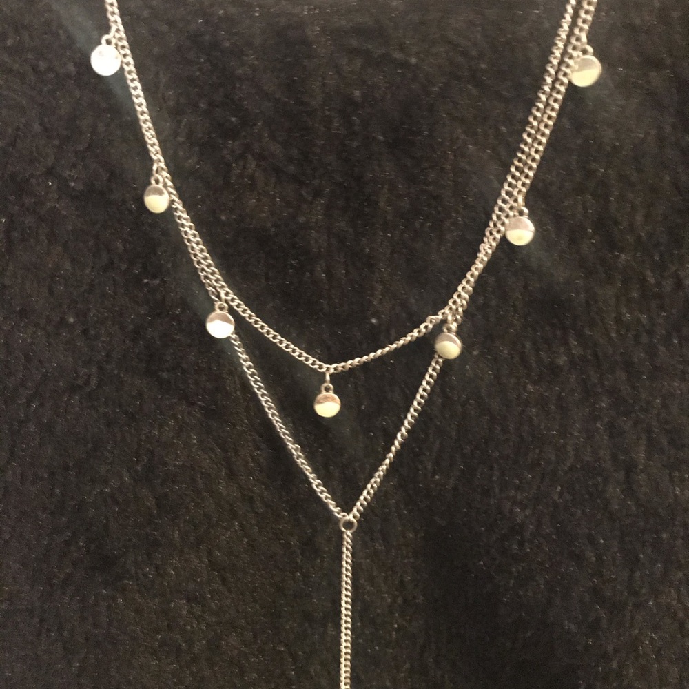 Two tier silver necklace